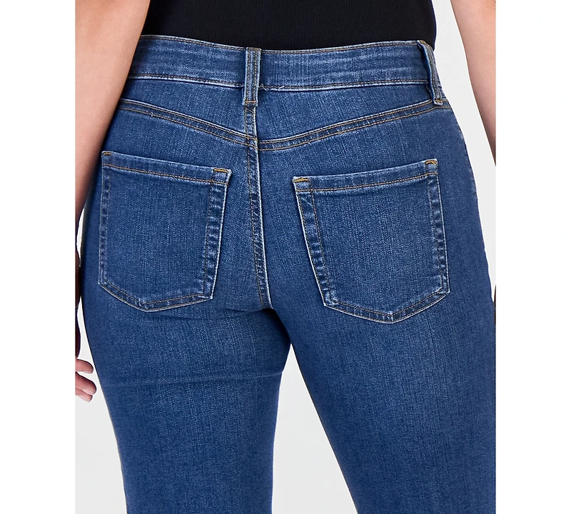 Style & Co Petite Mid-Rise Raw-Hem Skimmer Jeans, Macy's Exclusive