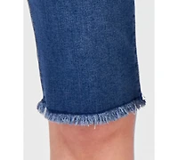 Style & Co Petite Mid-Rise Raw-Hem Skimmer Jeans, Macy's Exclusive