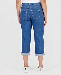 Style & Co Petite Embroidered High-Rise Cropped Jeans, Macy's Exclusive