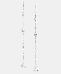 Lauren Ralph Lauren Cubic Zirconia Linear Drop Earrings in Sterling Silver