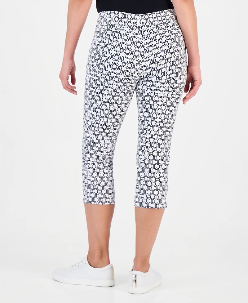 Jm Collection Petite Rivet-Trim Pull-On Capri Pants, Macy's Exclusive