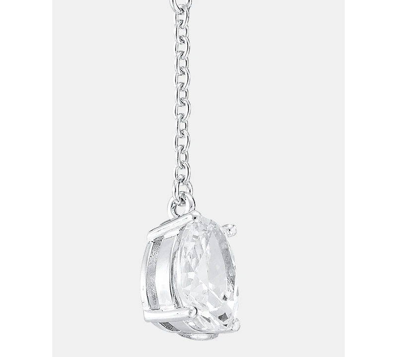 Lauren Ralph Lauren Cubic Zirconia Linear Drop Earrings in Sterling Silver