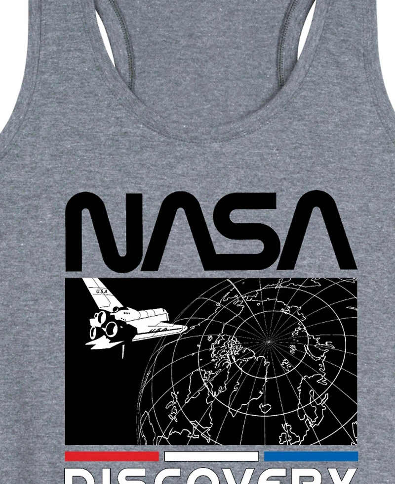 Hybrid Apparel Plus Nasa Discovery Racerback Graphic Crewneck Tank Top