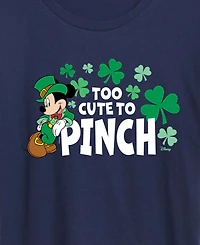 Hybrid Apparel Plus Disney St. Patrick's Day Too Cute To Pinch Graphic Crewneck T-Shirt
