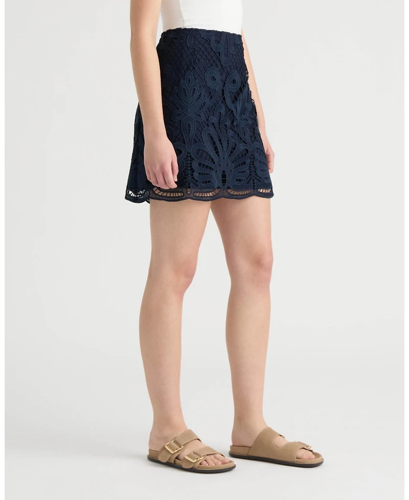 Nvlt Women's Mini Lace Skirt