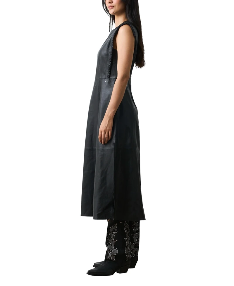 Velez Women's Liora Semi Fitted Leather Dress