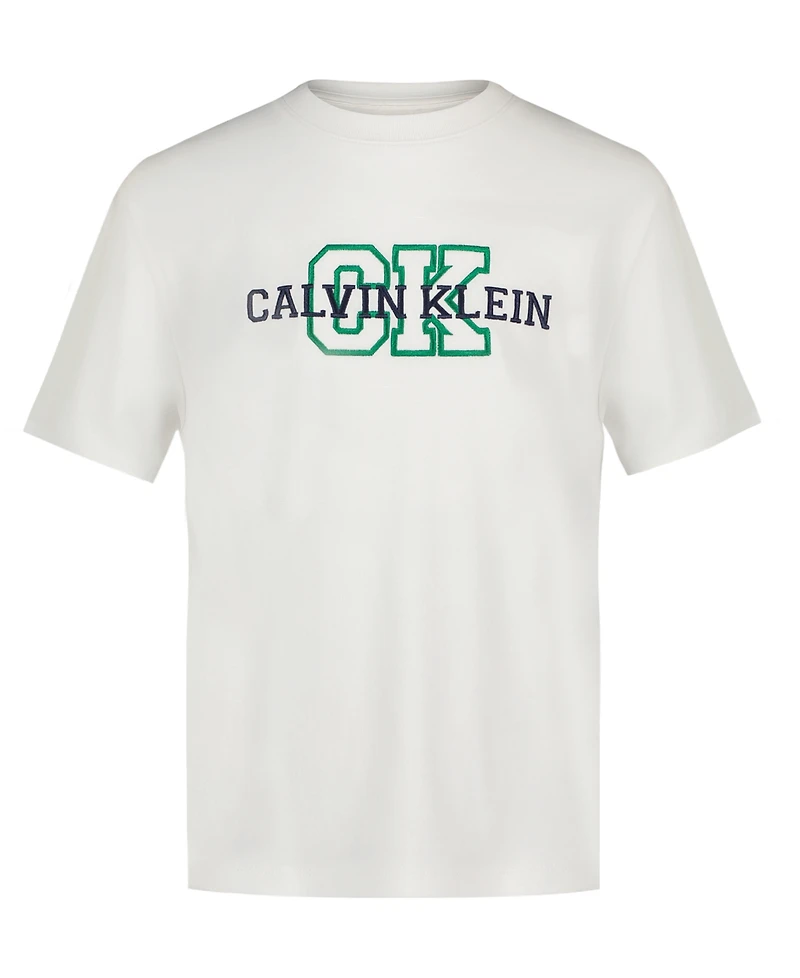 Calvin Klein Boys' 8-16 Varsity Logo Crewneck T-Shirt
