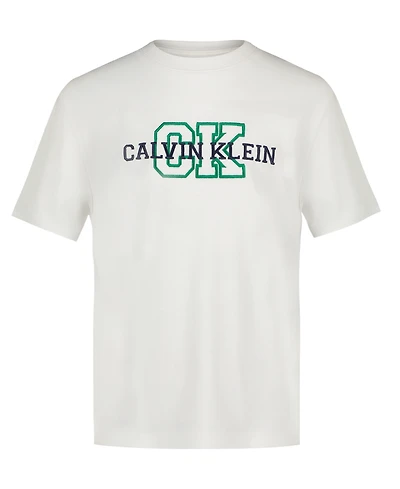 Calvin Klein Boys' 8-16 Varsity Logo Crewneck T-Shirt