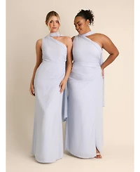 Six Stories Women's One Shoulder Chiffon Bridesmaid Dress