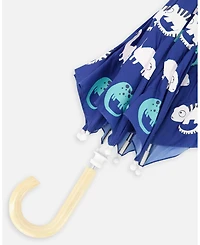 Deux par Deux Boy Color-Changing Umbrella Chameleon Print - Child