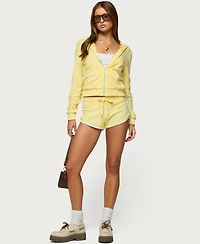 Edikted Women's Madilyn Terry Cloth Zip Up Hoodie