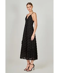 endless rose Women's lace spaghetti strap Maxi Dress