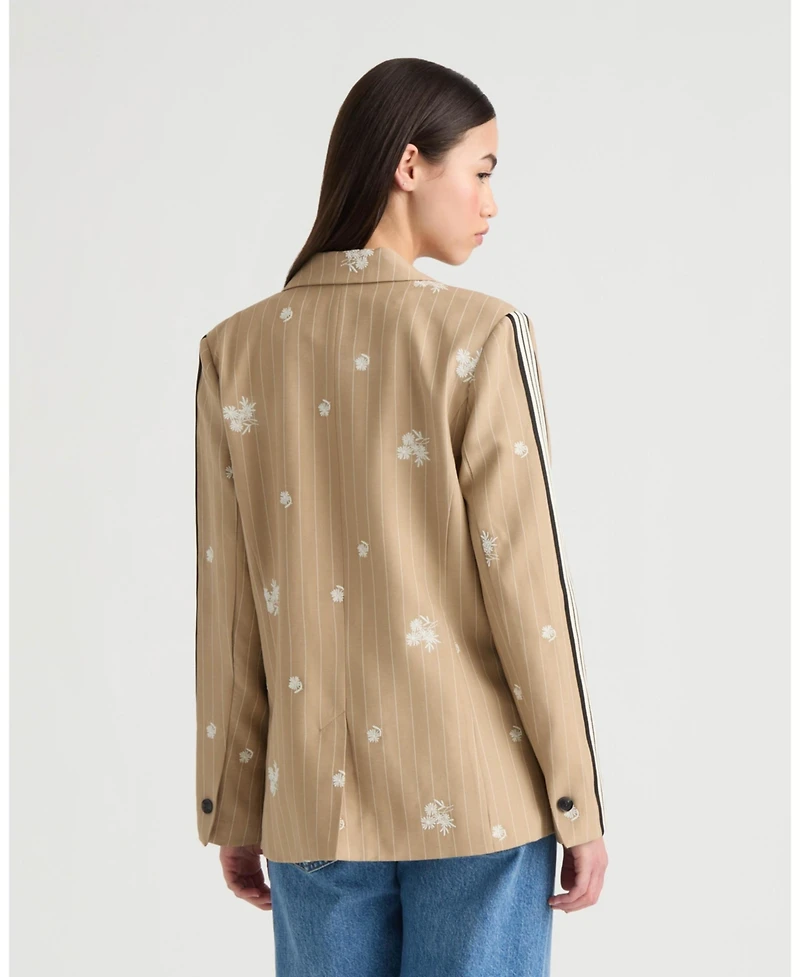 Nvlt Women's Embroidered Stripe Blazer