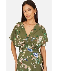 Yumi Women's Floral Print Midi Dress