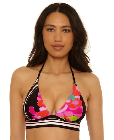 Trina Turk Women's Bougainvillea Reversible V-Neck Top