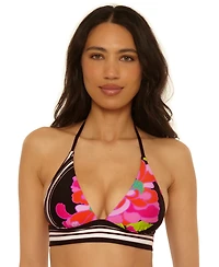 Trina Turk Women's Bougainvillea Reversible V-Neck Top