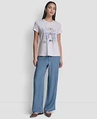 Dkny Women's Statue of Liberty Graphic Short-Sleeve T-Shirt