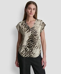 Dkny Women's V-Neck Sleeveless Top