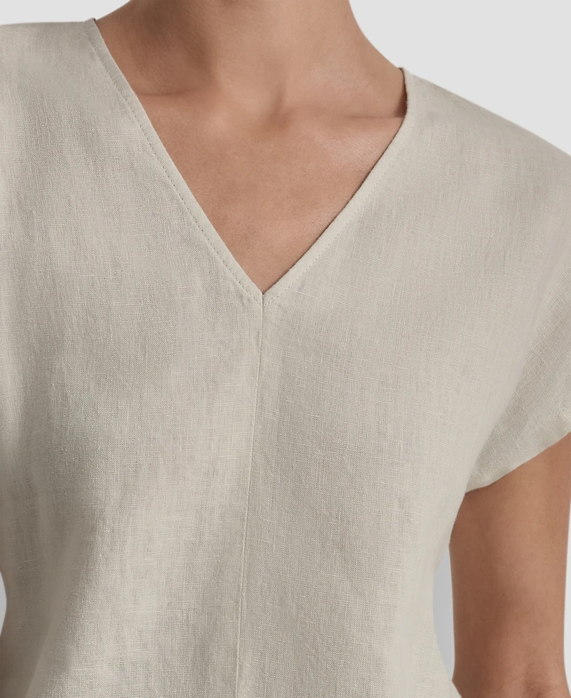 Dkny Women's V-Neck Short-Sleeve Shirt