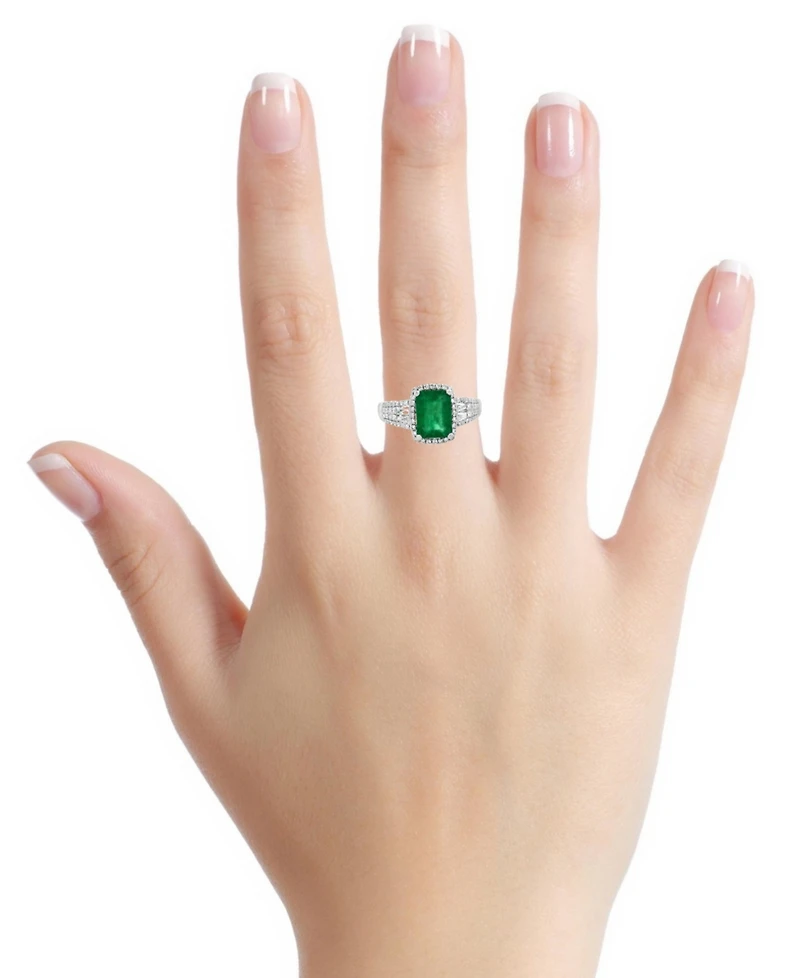 Macy's Tanzanite (1.85 ct. t.w.) & Diamond (0.41 Ring 14k White Gold (Also Available Emerald)