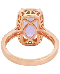Macy's Pink Amethyst (3.30 ct. t.w.) & White Topaz (0.60 ct. t.w.) Ring in 14k Rose Gold Plated Sterling Silver