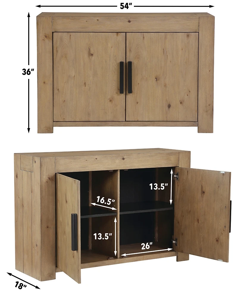 Macai 18" Wood Two Adjustable Sleeve Server