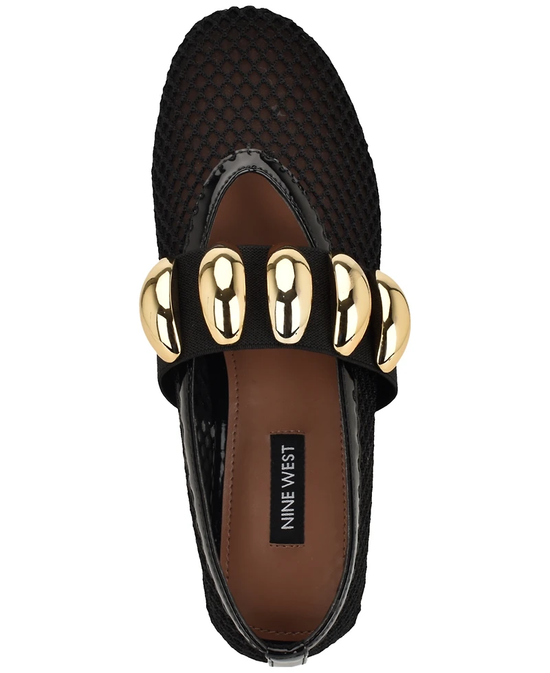 Nine West Women's Dorra Mesh Ornamented Dress Flats
