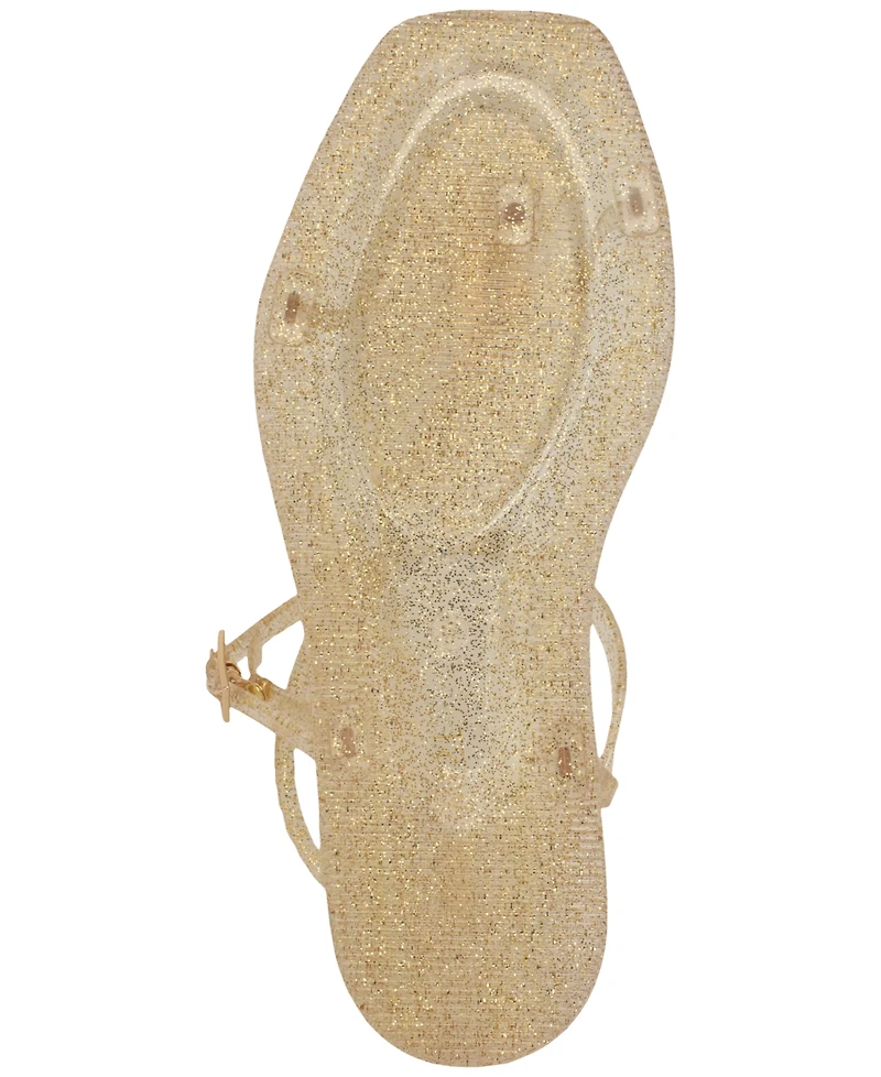 Nine West Women's Shells Jelly Strappy Flat Sandals