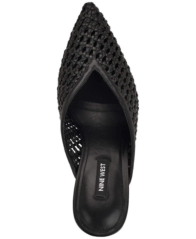 Nine West Women's Grasso Woven Dress Mules Pumps