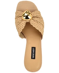 Nine West Women's Nessla Woven Slip-On Wedge Sandals