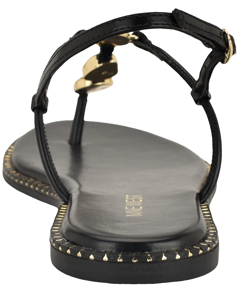 Nine West Women's Derika T-Strap Slingback Sandals