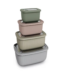 Art & Cook 8-Pc. Rectangle Bowl Set with Lids