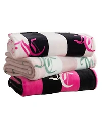Juicy Couture Cabana Plush Striped Throws