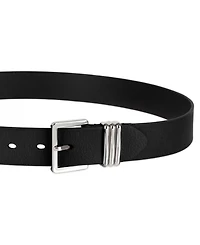 Tommy Hilfiger Women's Triple-Metal Strap Keeper Casual Leather Belt