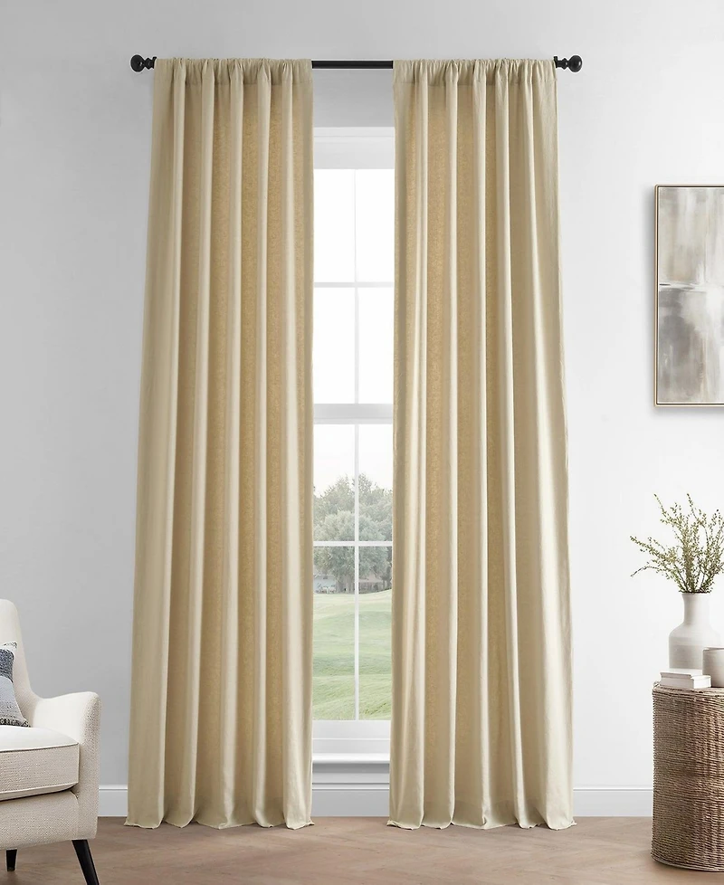 Half Price Drapes French Linen Room Darkening Curtain