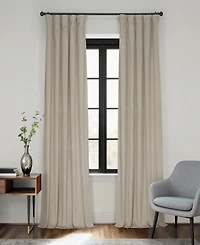 Half Price Drapes Cool Beige Signature Velvet Blackout Curtain