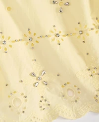 I.n.c. International Concepts Women's Crystal Embellished Eyelet Sleeveless Top, Macy's Exclusive