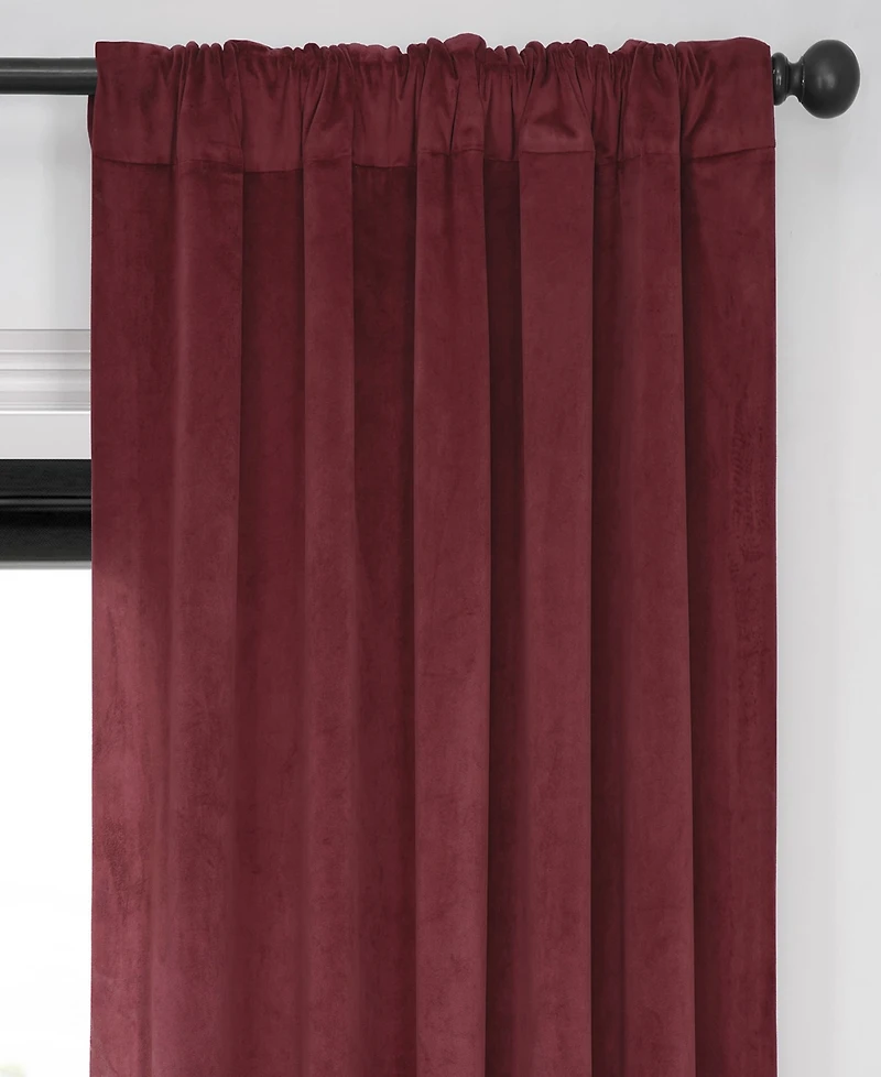 Half Price Drapes Burgundy Signature Velvet Blackout Curtain