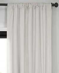 Half Price Drapes Porcelain White Signature Velvet Blackout Curtain