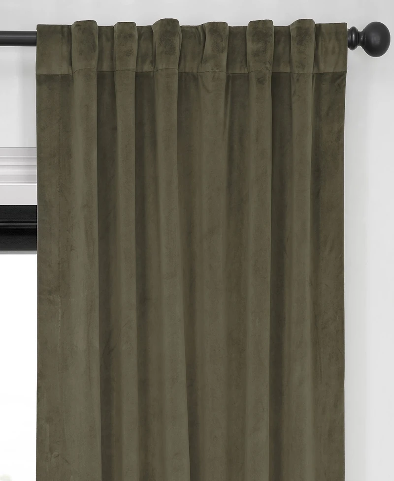 Half Price Drapes Hunter Green Signature Velvet Blackout Curtain