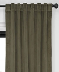 Half Price Drapes Hunter Green Signature Velvet Blackout Curtain
