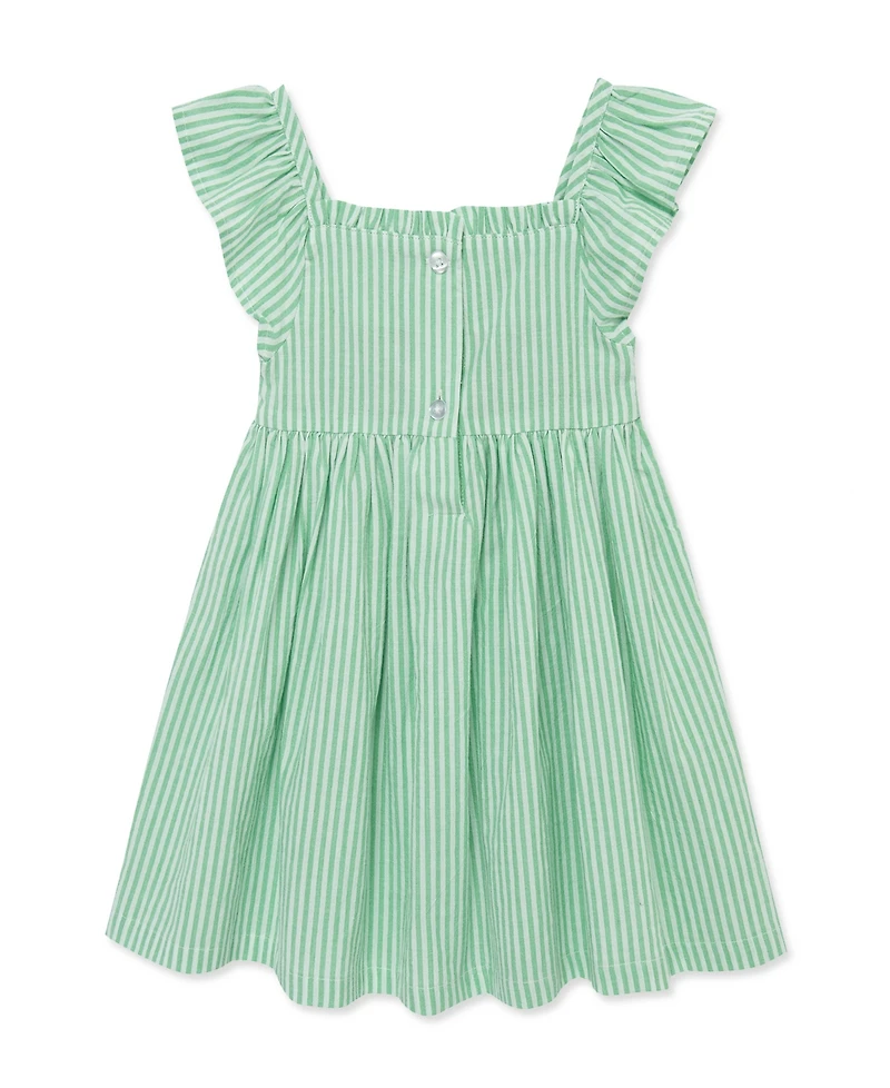 Little Me Baby Girls' Striped Dress with Diaper Cover