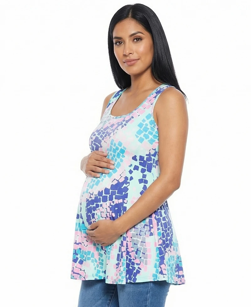 24seven Comfort Apparel Women's and Plus Matenity Tunic Tank Top