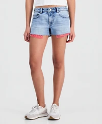 Celebrity Pink Juniors' Exposed Bandana-Pocket Denim Shorts