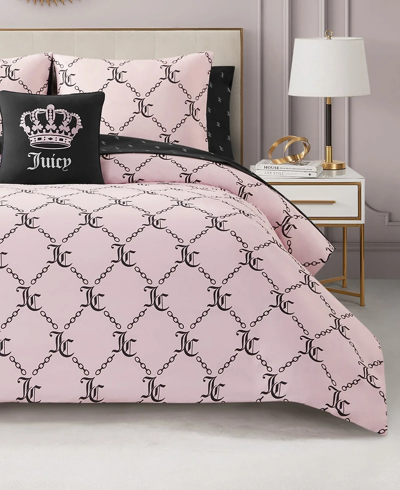 Juicy Couture Logo Link 6-Pc. Comforter Set, Twin