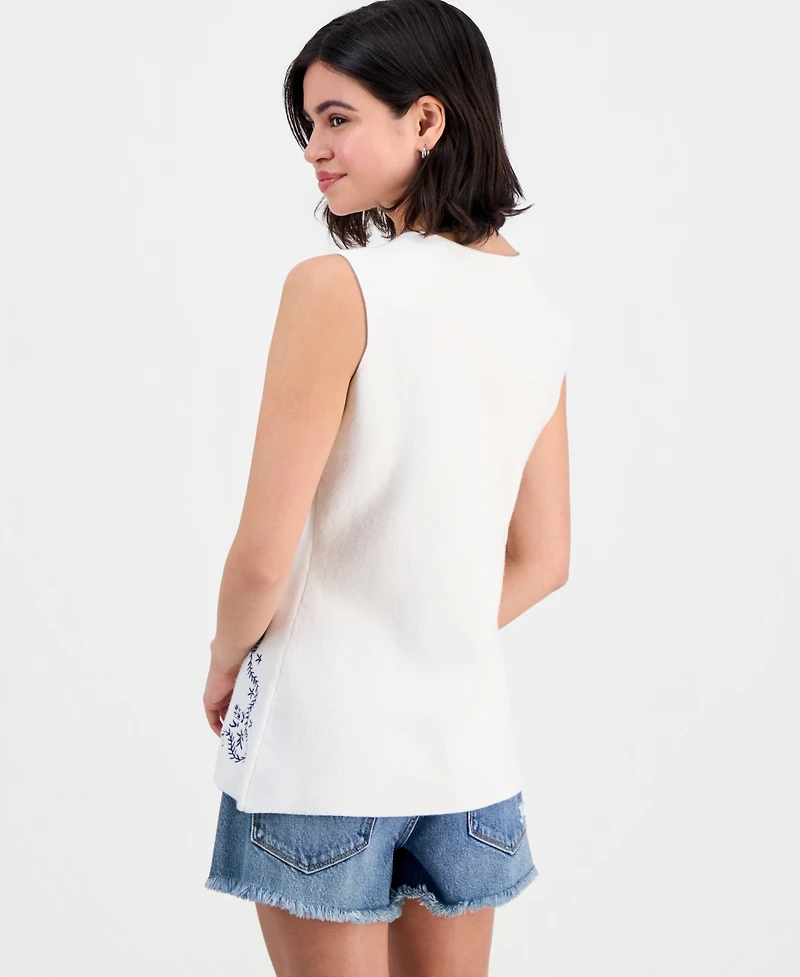 Driftwood Women's Deanna Limoncello Crewneck Knit Vest