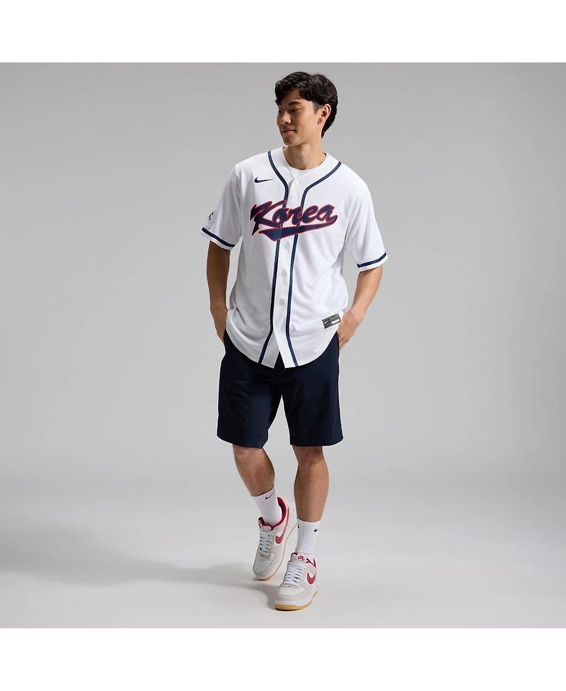 Nike Men's White Korea Baseball 2026 World Classic Stadium Jersey