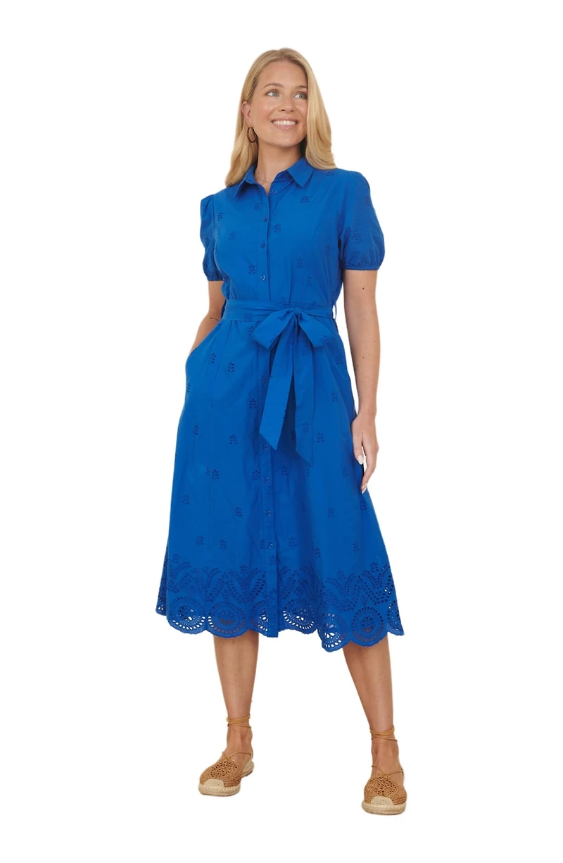 Yumi Women's Cotton Shirt Midi Dress