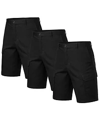 Blu Rock Men's Cotton Flex-Stretch Cargo Shorts-3 Pack