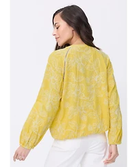 Olsen Women's Embrodiered Tunic Blouse